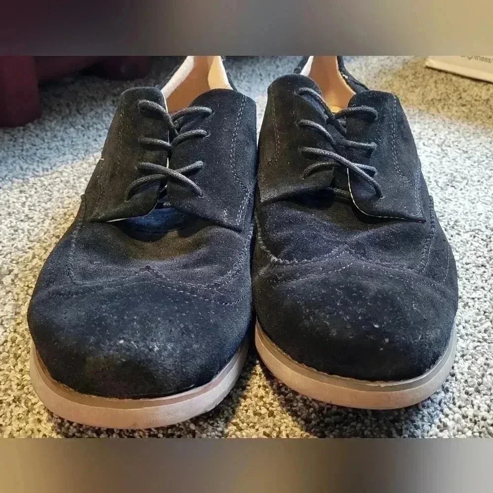 Kunsto Mens Classic Oxford Suede Dress Shoes Wingtip Lace Up mens size 10.5